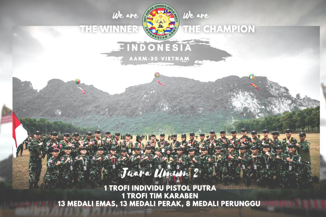 Senjata & Munisi Pindad Dukung Kontingen Petembak TNI AD Raih Juara kedua Lomba Tembak Tingkat ASEAN