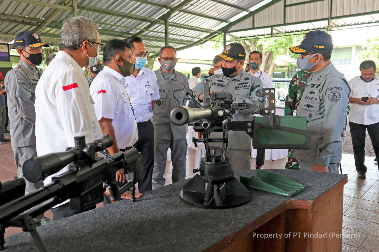 Rencana Beli Produk Pindad, Kepala Bakamla RI Tinjau Produk Persenjataan Untuk Mendukung Pertahanan Laut
