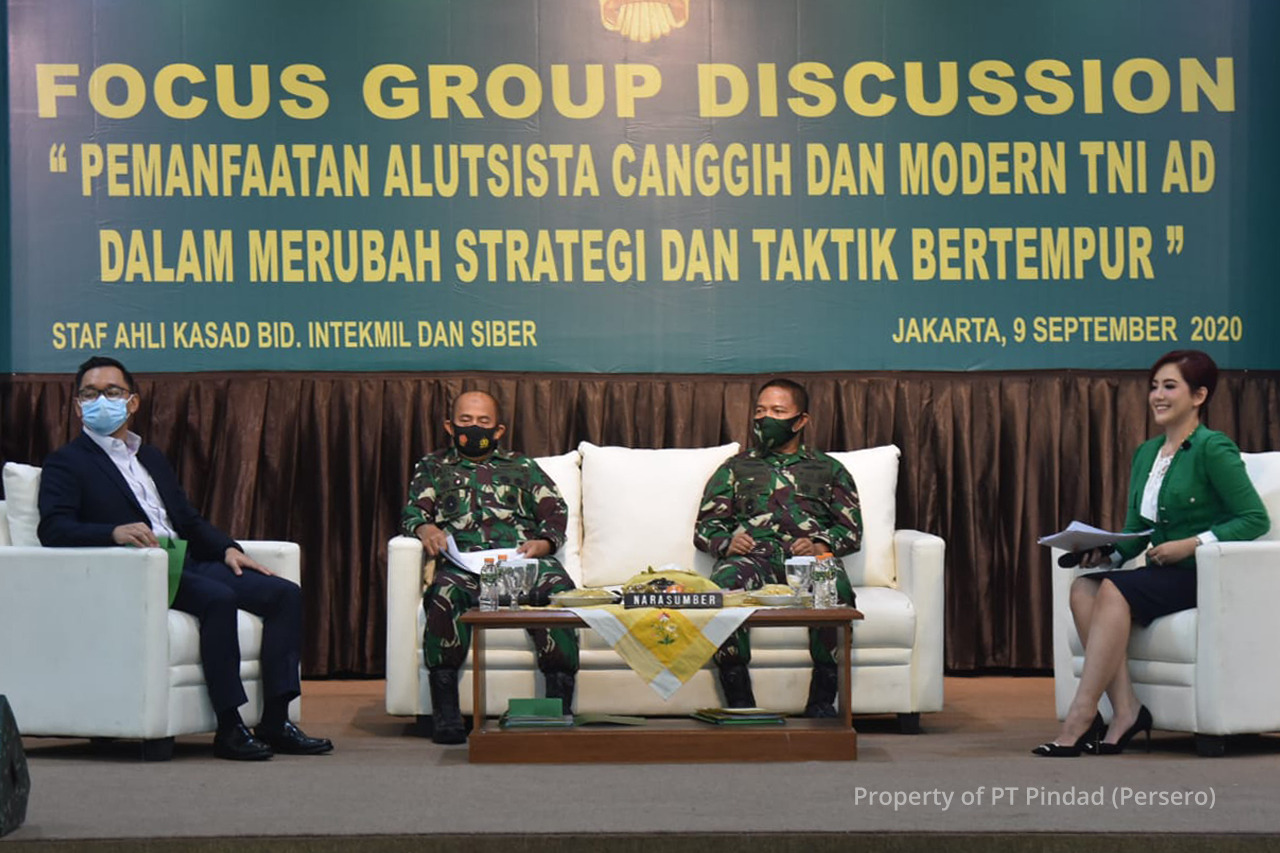 Pindad Hadiri Focus Group Discussion Staf Ahli KSAD Bahas Kesiapan dalam Mendukung Modernisasi Alutsista