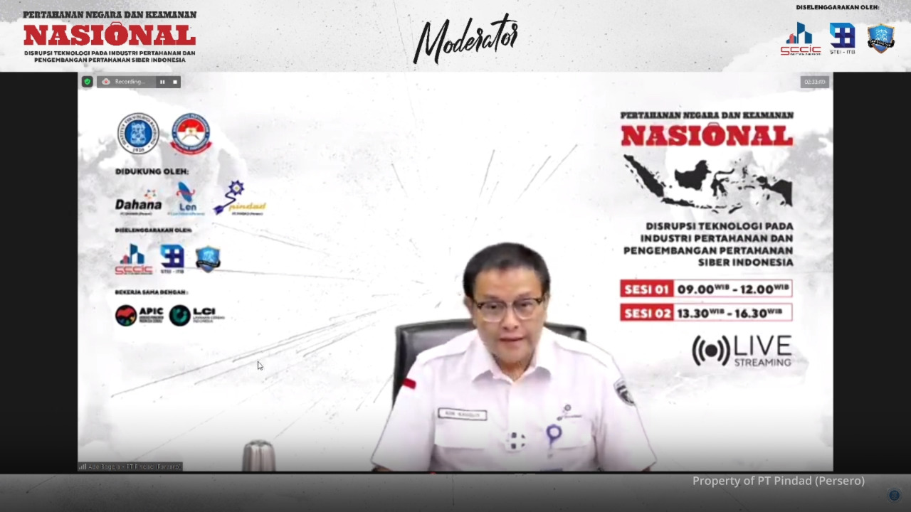 Dirtek Pindad Berikan Materi Transformasi Digital pada Seminar Nasional Pertahanan & Keamanan