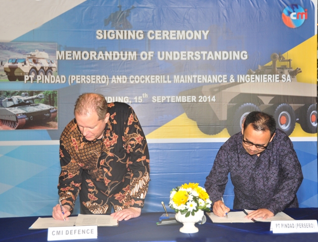 PINDAD BANGUN SISTEM SENJATA KENDARAAN TEMPUR DENGAN CMI DEFENCE